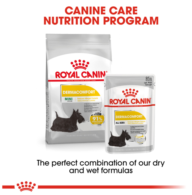 Royal Canin Canine Mini Dermacomfort Dry Dog Food (3 Sizes)