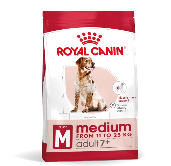 Royal Canin Canine Medium Adult +7 (Senior) Dry Dog Food 10kg