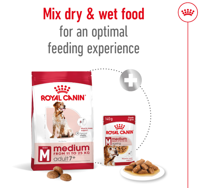 Royal Canin Canine Medium Adult +7 (Senior) Dry Dog Food 10kg