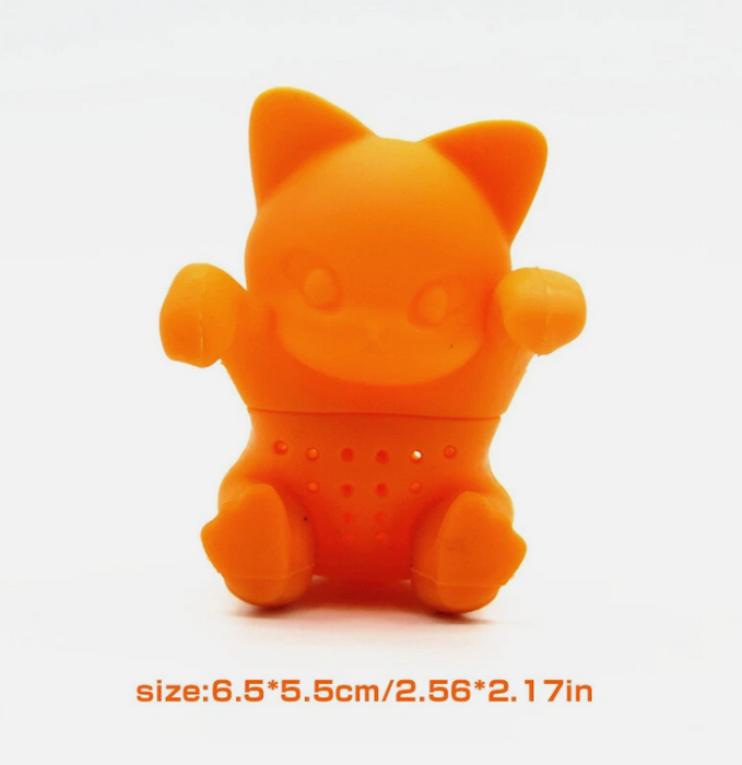 Cat Loose Tea Leaf Infuser Strainer Filter