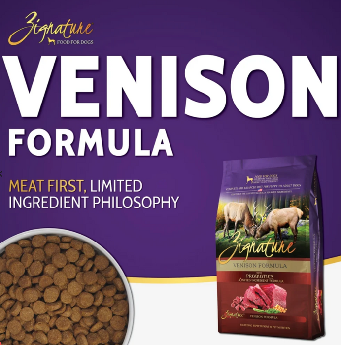 Zignature Venison Formula Dog Dry Food (3 Sizes)