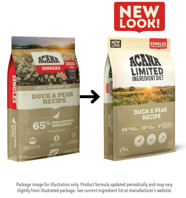 ACANA Singles Free-Run Duck Dog Dry Food (2kg, 6kg & 11.4kg)