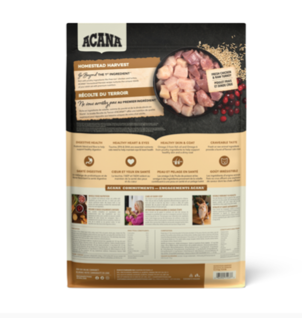 ACANA Homestead Harvest Cat Dry Food (1.8kg & 4.5kg)