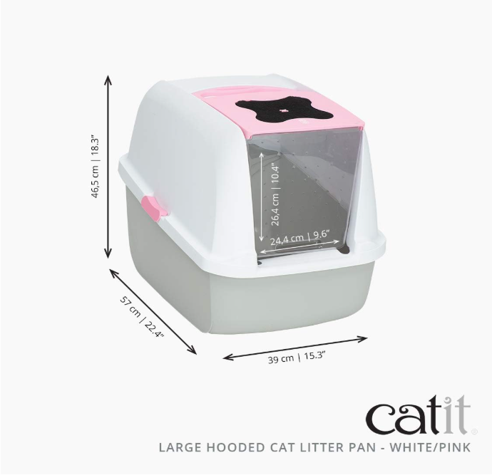 Catit Hooded Cat Pan Pink