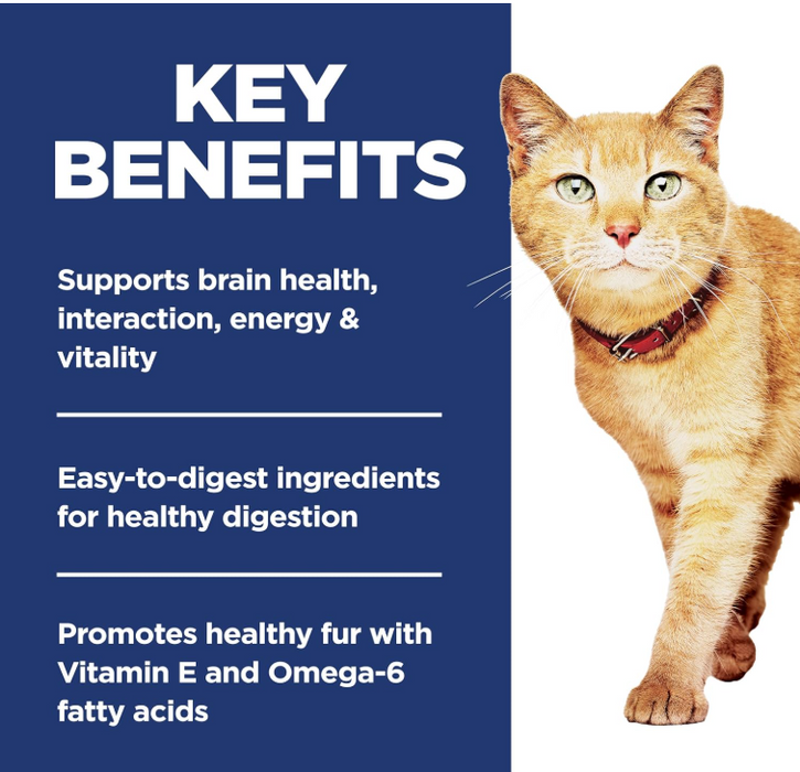 Hill's Science Diet Youthful Vitality Adult 7+ Cat Dry Food 3lbs
