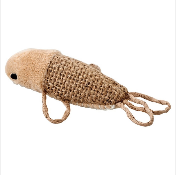 Marukan Fish Hemp Mesh Dental Cat Toy