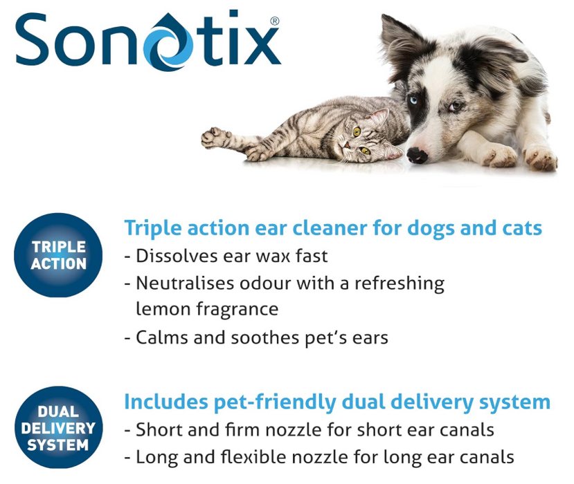 Vetoquinol Sonotix Enhanced Ear Cleaner 120ml