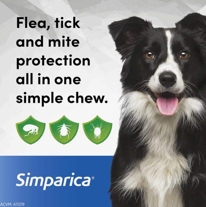 Simparica Anti Flea & Tick Chews For Medium Dogs (10.1-20kg) 3ct