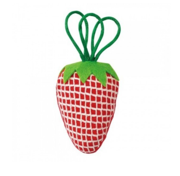 Marukan Cotton Mesh Cats Toys Dental Effects Strawberry