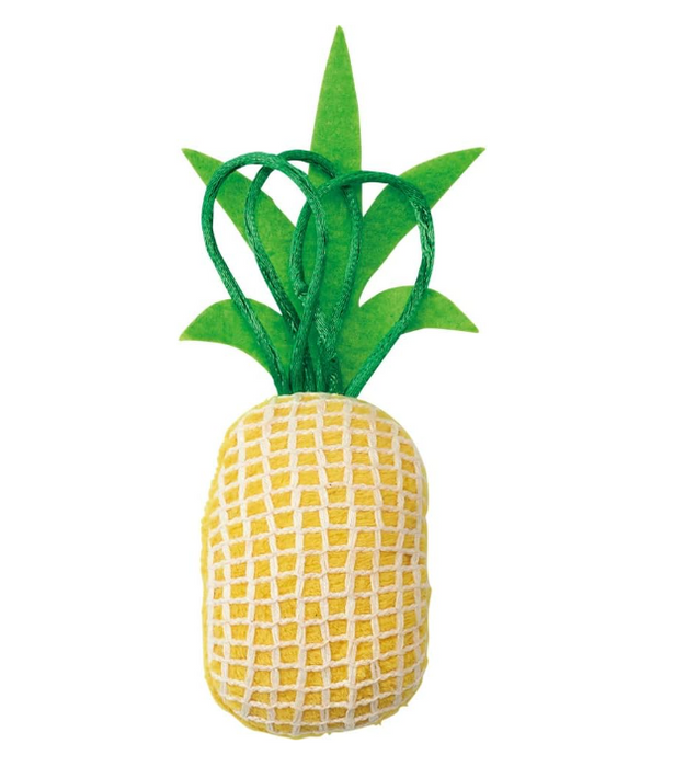 Marukan Cotton Mesh Cats Toys Dental Effect Pineapple