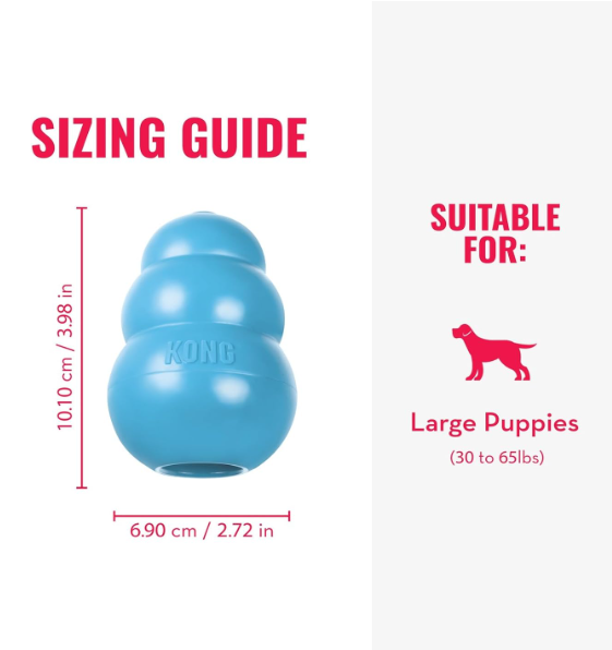 KONG Puppy Interactive Toy Blue (4 Sizes)