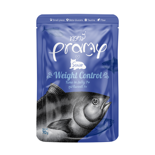 Pramy Weight Control Tuna in Jelly for Senior Cat 70g X12