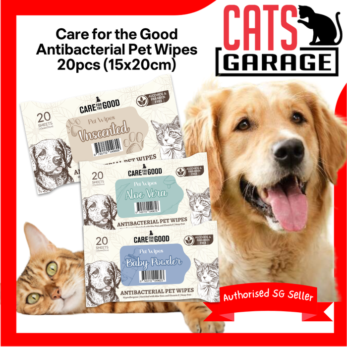 Care for the Good Antibacterial Pet Wipes 20pcs (15x20cm)