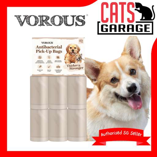 Vorous Antibacterial Dog Poop Bag 6Rolls X 15Bags (90pcs)