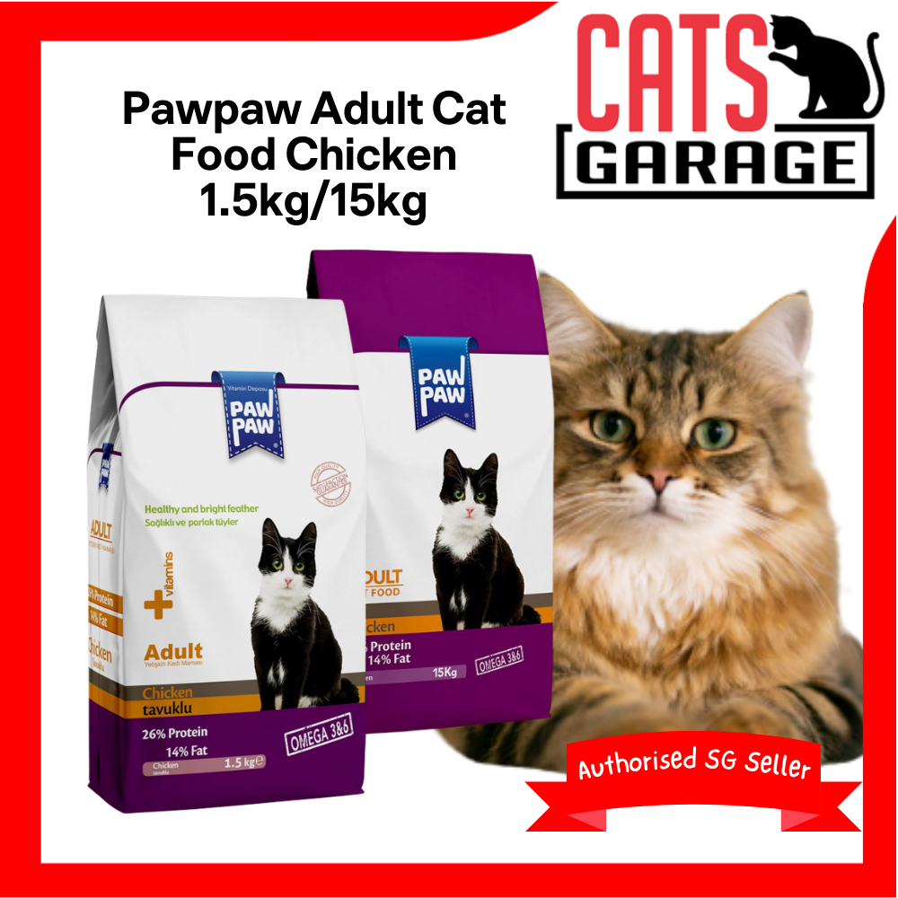 Pawpaw Adult Cat Food Chicken 1.5kg/15kg