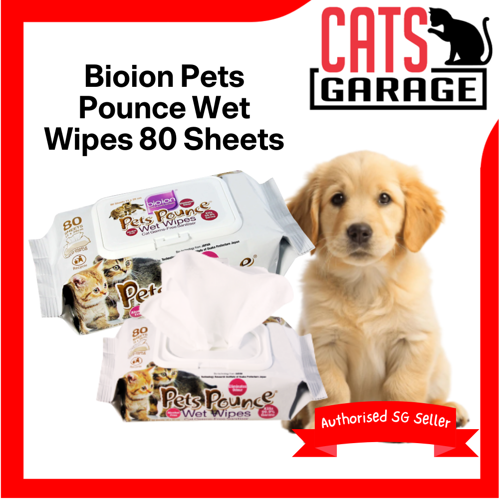 Bioion Pets Pounce Wet Wipes 80 Sheets