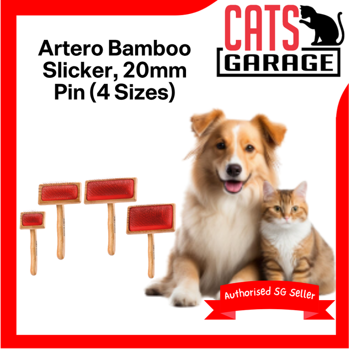 Artero Bamboo Slicker, 20mm Pin (XS,S,M & L)