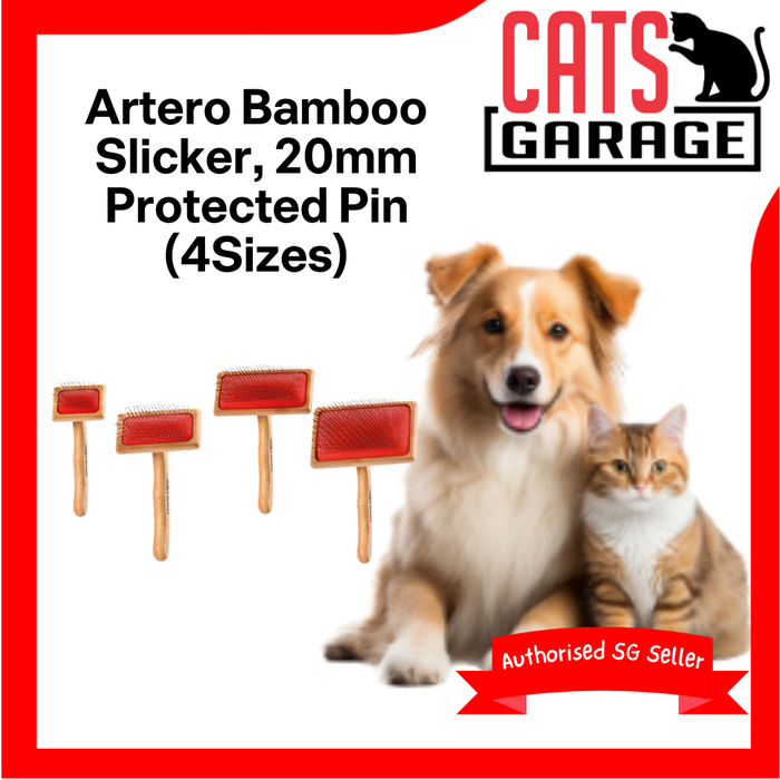 Artero Bamboo Slicker, 20mm Protected Pin (4Sizes)