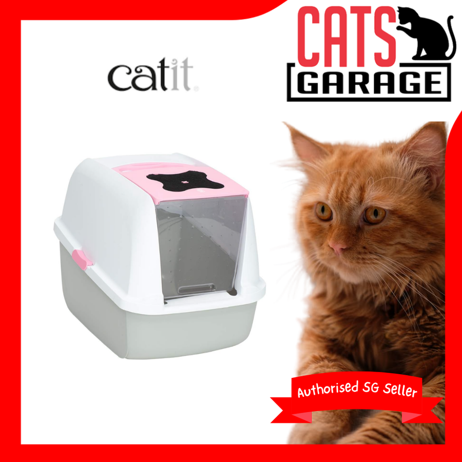 Catit Hooded Cat Pan Pink