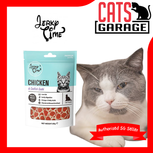 Jerky Time Chicken Jerky with Codfish Sandwich for Cat 80g