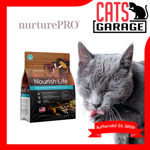 Nurture Pro Nourish Life Alaskan Salmon Formula For Indoor Kitten & Adult Cat Dry Food (2 Sizes)