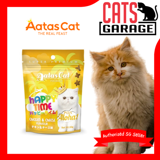 AATAS CAT Happy Time Aloha Chicken & Cheese Flavour Cat Treats 60g