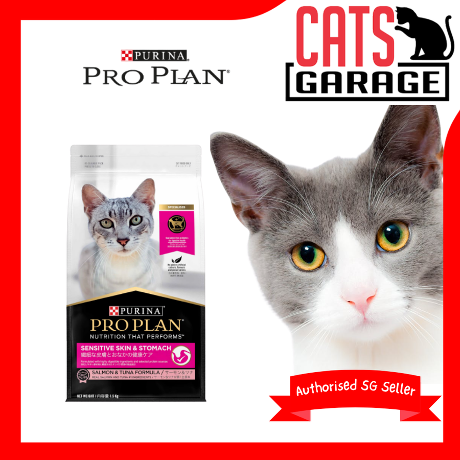 Purina Pro Plan Feline Sensitive Skin & Stomach Salmon & Tuna Dry Cat Food 1.5kg