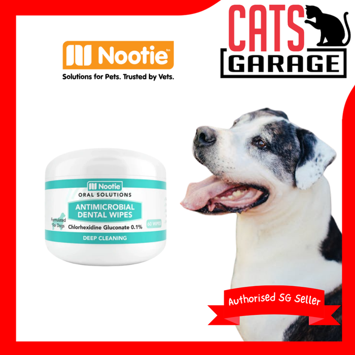 Nootie™ Antimicrobial Dental Wipes for Dogs 60 Wipes
