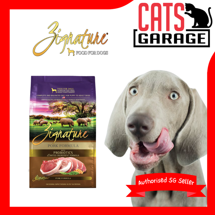 Zignature Pork Formula Dog Dry Food (3 Sizes)