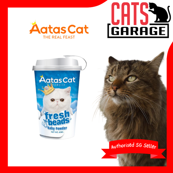 Aatas Cat Fresh Beads Deodorizer Cat Litter Baby Powder 450g