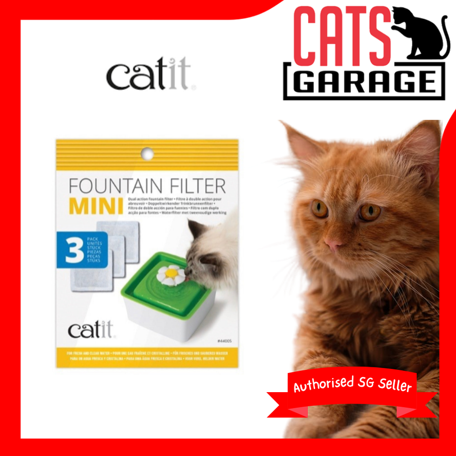 Catit Mini Fountain Filters 3 pack inside