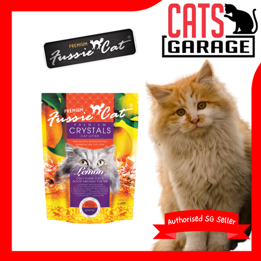 Fussie Cat Premium Crystals LEMON Litter 5L X4