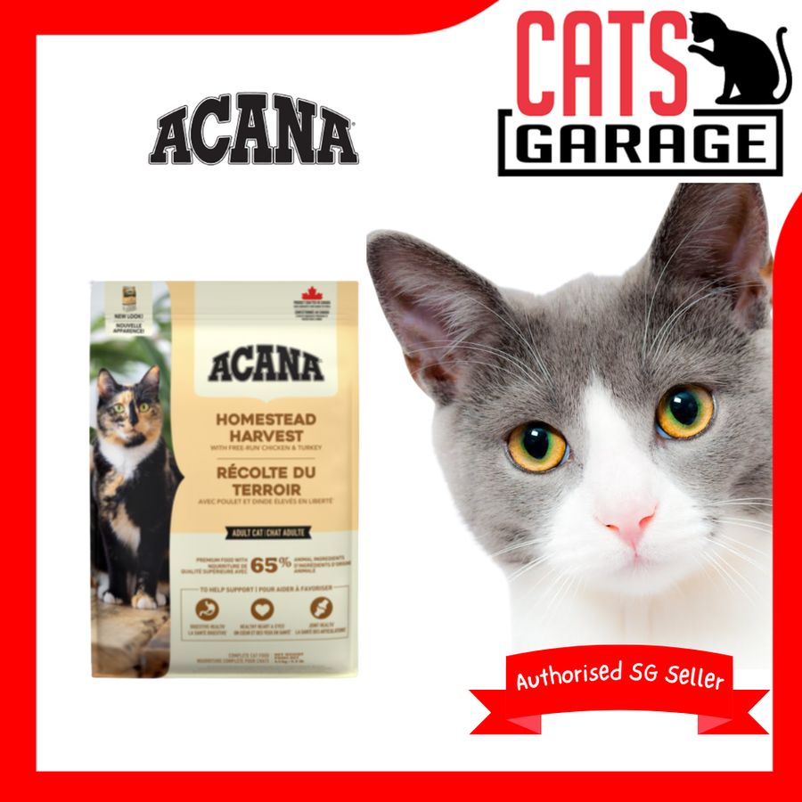 ACANA Homestead Harvest Cat Dry Food 1.8kg / 4.5kg | High Protein Cat Kibble | Farm Recipe