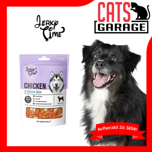 Jerky Time Dried Chicken & Rawhide Twists for Dogs 80g