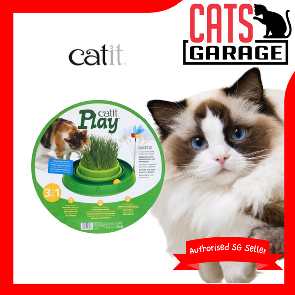 Catit® Play 3 in 1 Circuit Ball Toy with Cat Grass