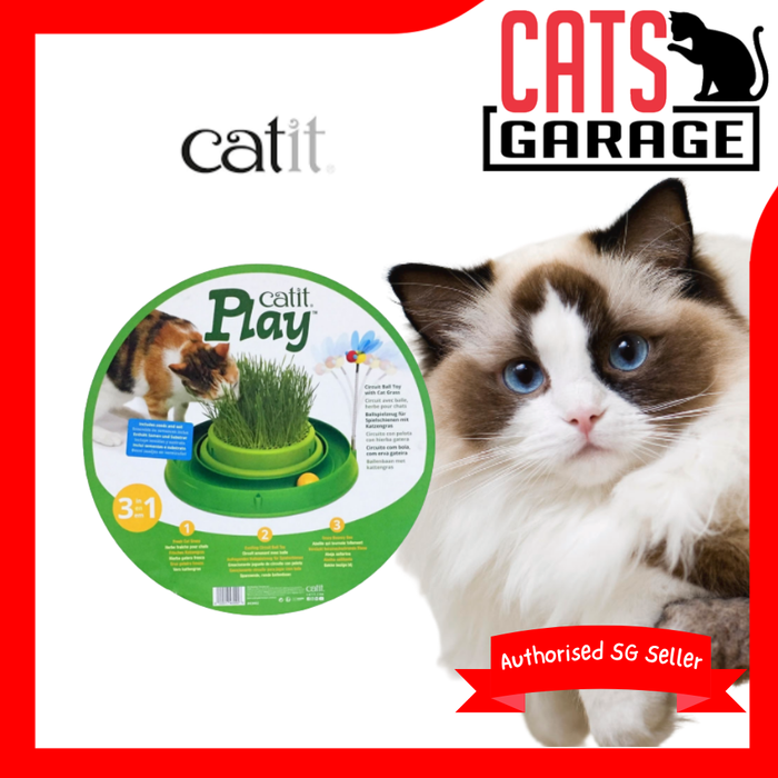 Catit® Play 3 in 1 Circuit Ball Toy with Cat Grass