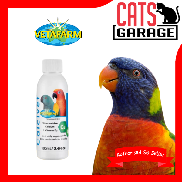 Vetafarm Calcivet Liquid Calcium Supplement for Birds (3 Sizes)