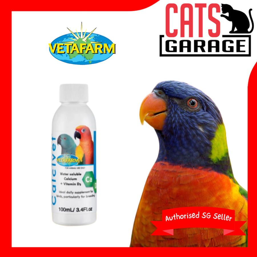 Vetafarm Calcivet Liquid Calcium Supplement for Birds (3 Sizes)