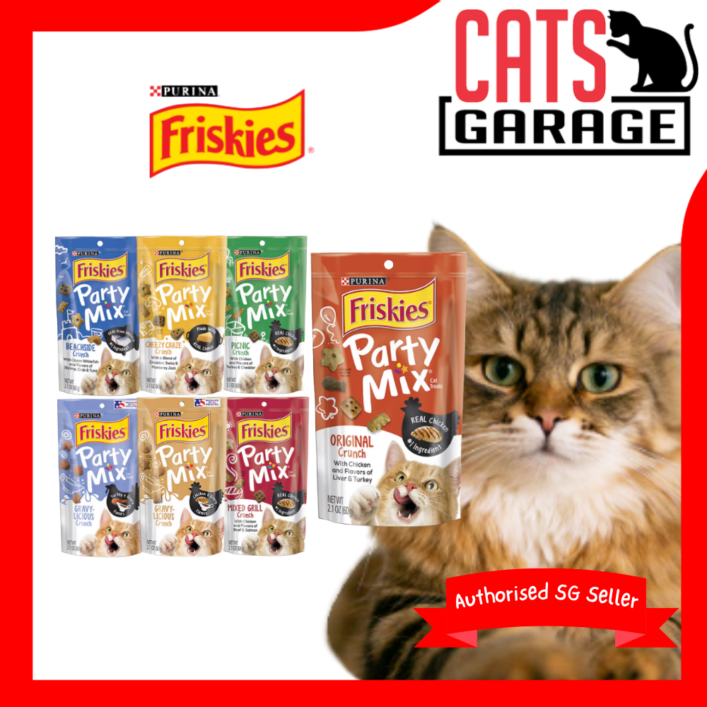 FRISKIES Party Mix Crunch Cat Treat 60g | Assorted Flavor