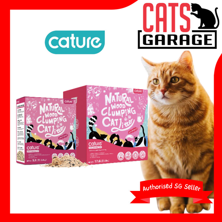 Cature® Odour Control Plus Natural Wood Clumping Cat Litter (2 Sizes)
