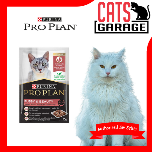 Purina Pro Plan Feline Adult Cat Fussy Beauty Salmon Cat Wet Food 85g X12Pouch