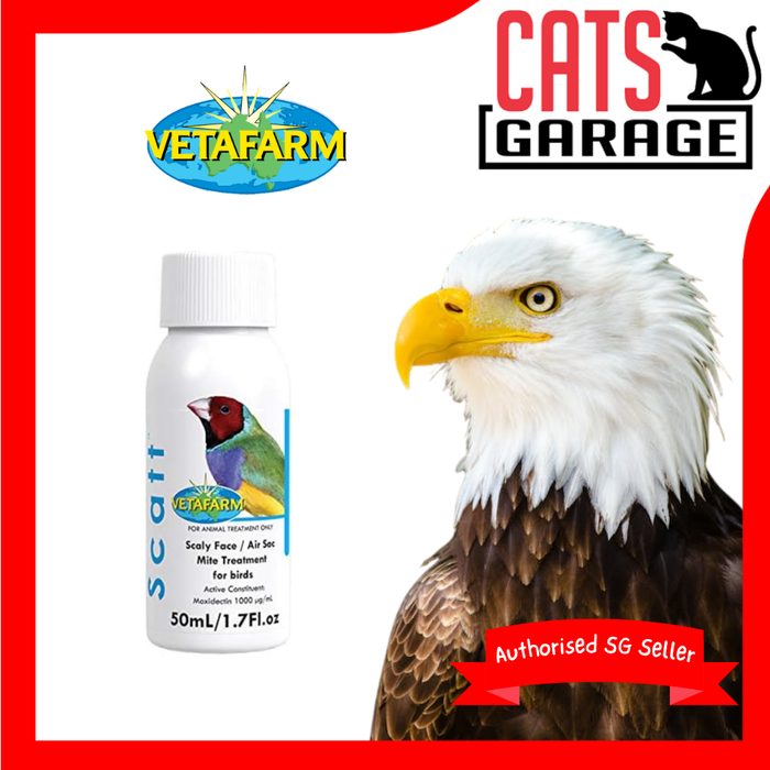 Vetafarm Scatt Liquid for Birds – Kills Air Sac Mites