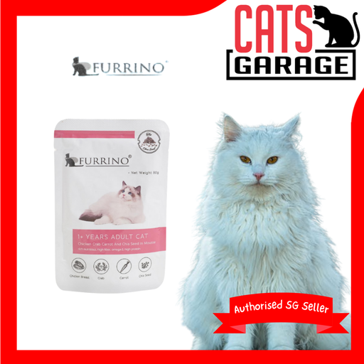 Furrino Mousse Adult Chicken & Crab Cat Wet Food 80g X12