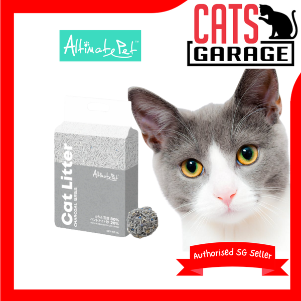 Altimate Pet Tofu & Bentonite Clumping Cat Litter CHARCOAL 6L X6
