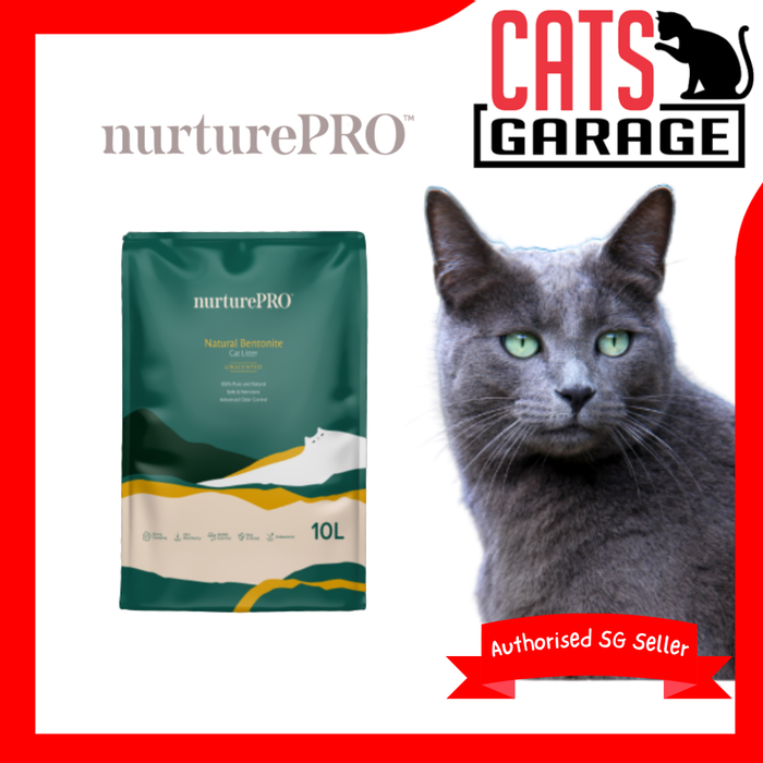 Nurture Pro Natural Bentonite Cat Litter Unscented 10L