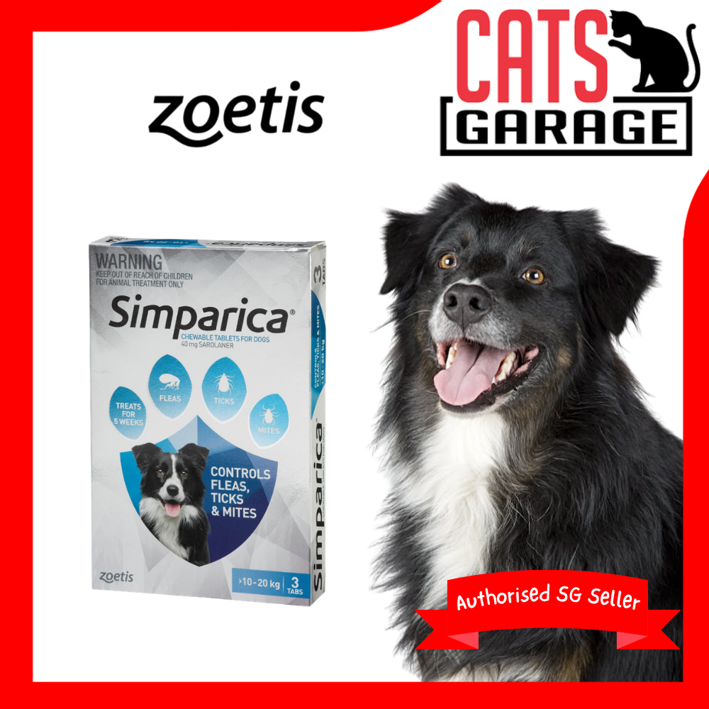 Simparica Anti Flea & Tick Chews For Medium Dogs (10.1-20kg) 3ct