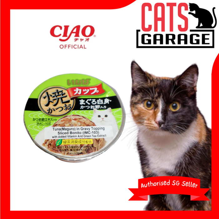 CIAO Cup Tuna (Maguro) In Gravy Topping Sliced Bonito 80g
