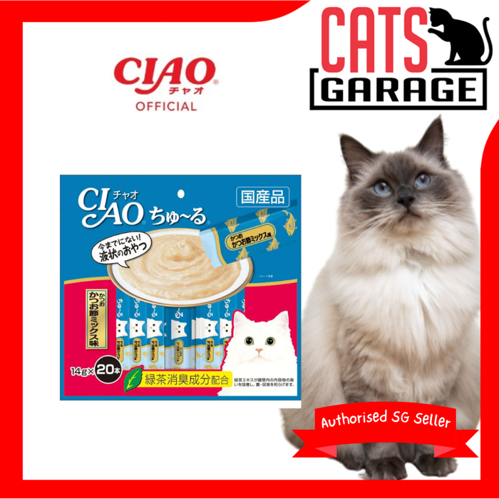 CIAO ChuRu Tuna Dried Bonito Mix 14g X20pcs