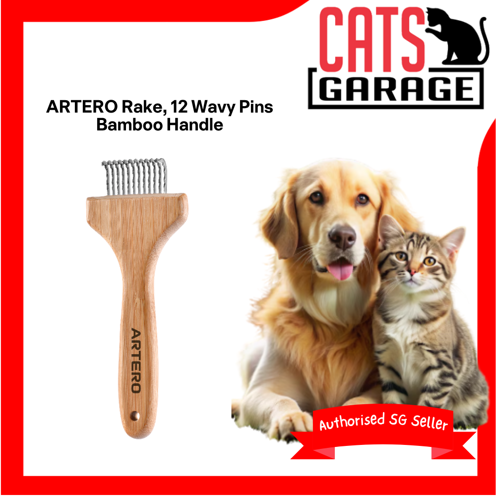 ARTERO Rake, 12 Wavy Pins Bamboo Handle