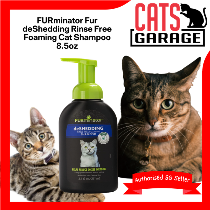 FURminator Fur deShedding Rinse Free Foaming Cat Shampoo 8.5oz